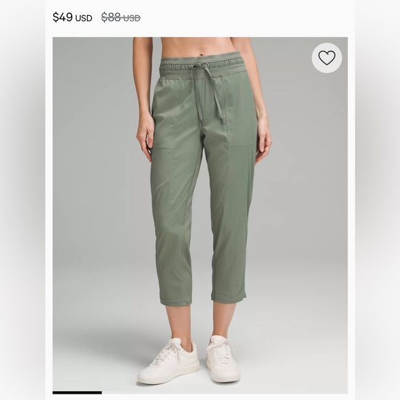 Lululemon Dance Studio Mid-Rise Cropped Pant NWT size 6 Grey Eucalyptus - Picture 1 of 4